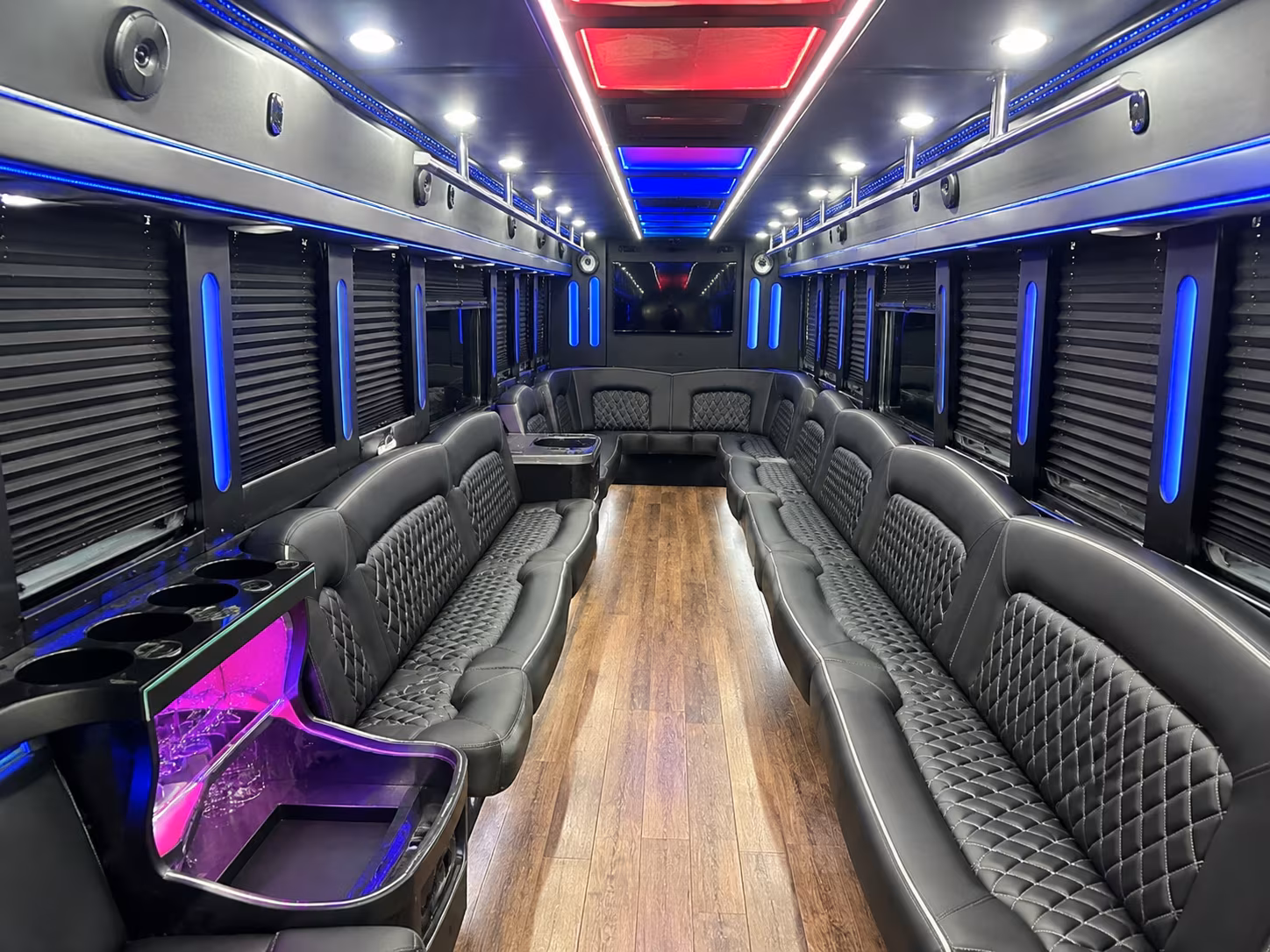 Cary Private Event Transportation party bus exterior
