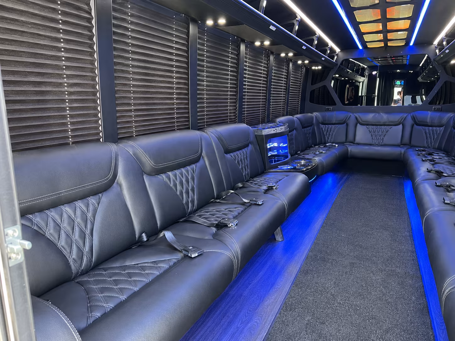 Cary Private Event Transportation party bus exterior