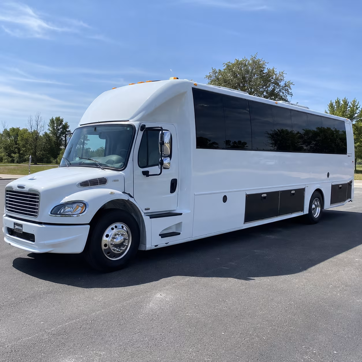 Cary Private Event Transportation party bus interior