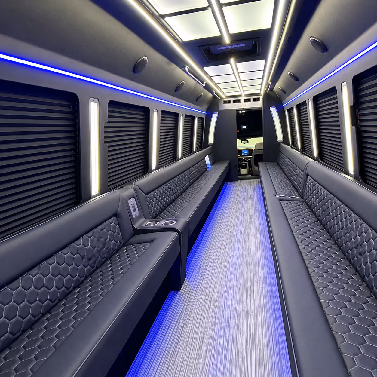 Cary Private Event Transportation party bus exterior