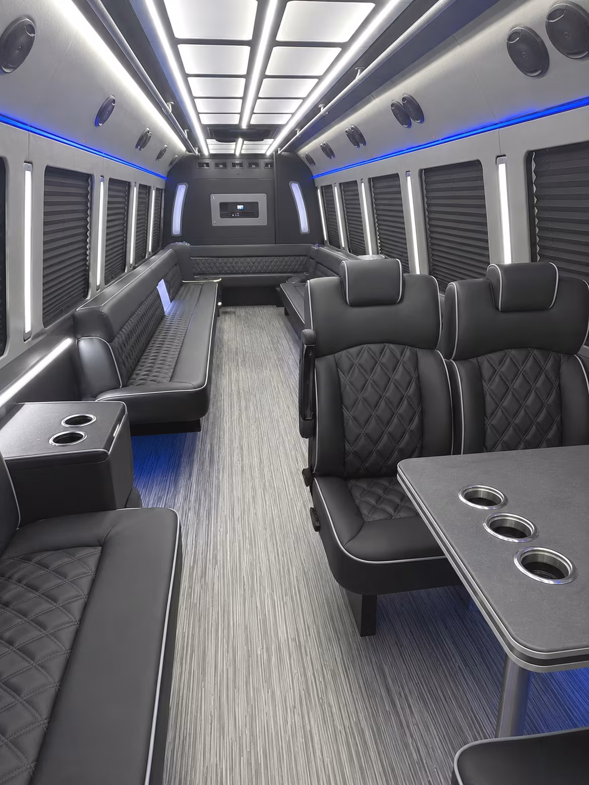 Cary Prom & Homecoming Transportation party bus interior