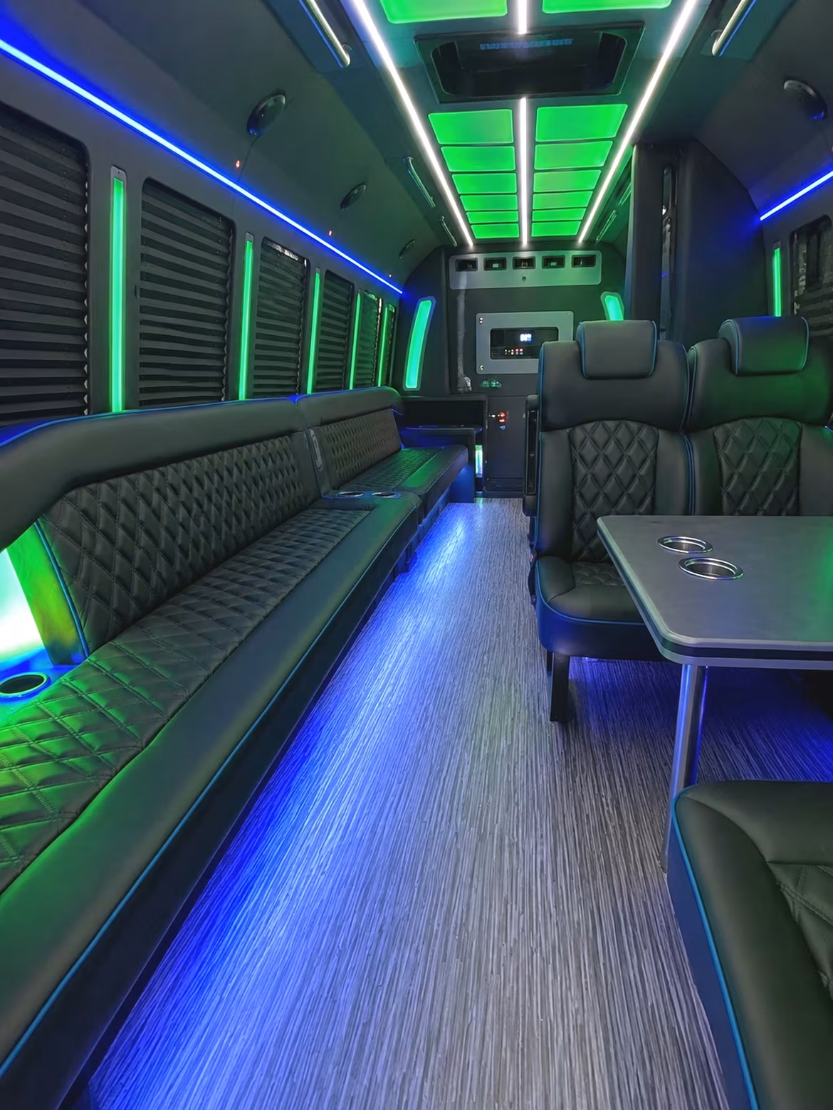 Cary Prom & Homecoming Transportation party bus interior