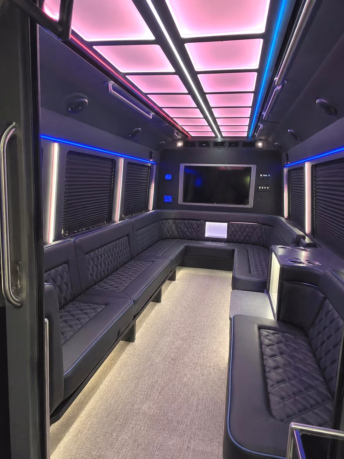 Cary Prom & Homecoming Transportation party bus interior