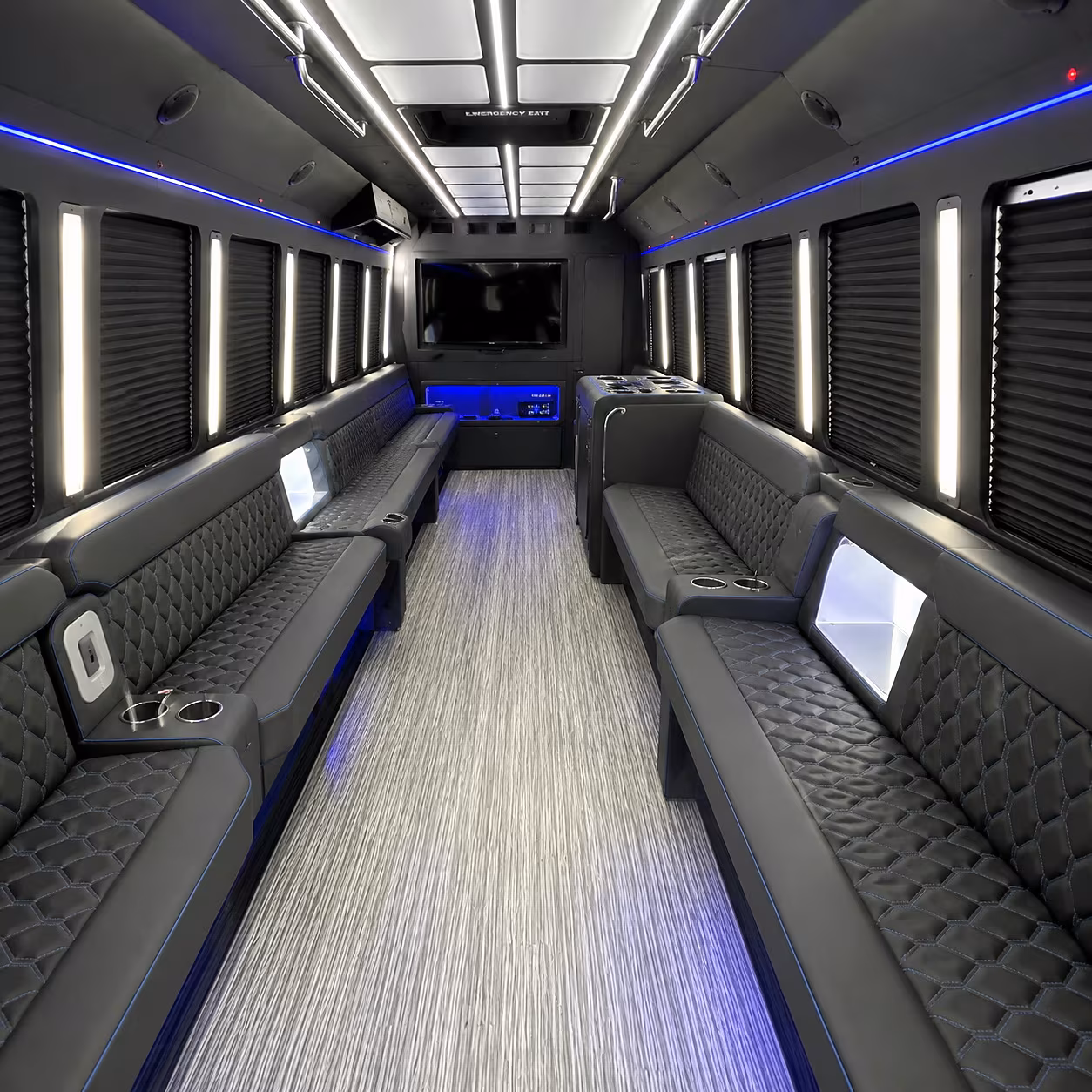 Cary Prom & Homecoming Transportation party bus interior