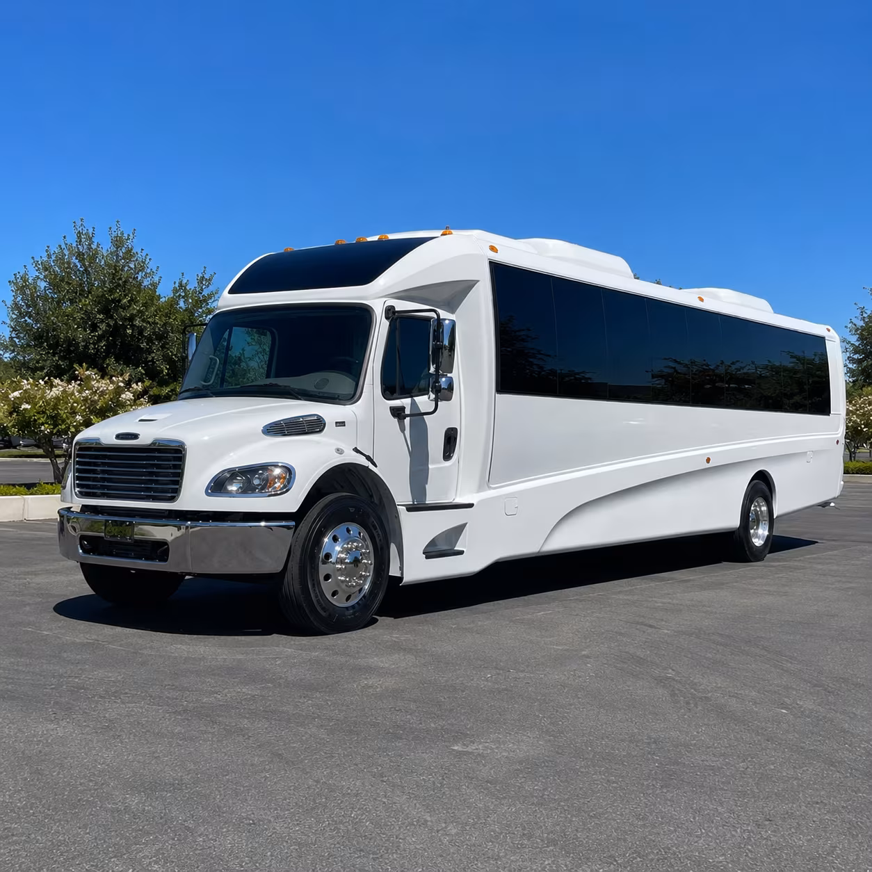 Cary School Event Transportation party bus exterior