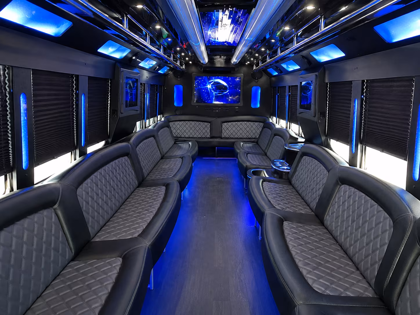 Cary Sporting Event Transportation party bus exterior