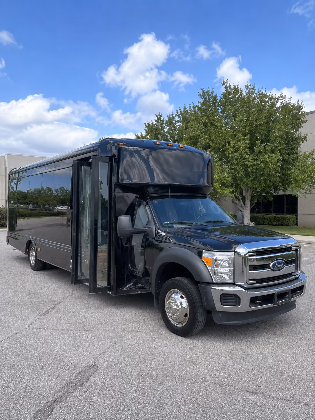 Cary Wedding Transportation party bus exterior