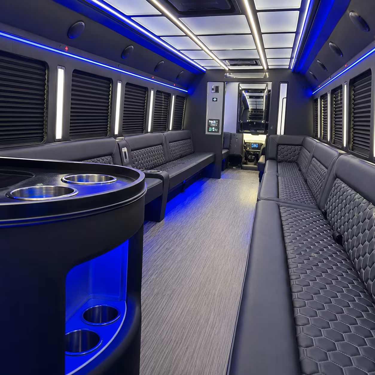 Cary Winery Tour & Pub Crawl Transportation party bus interior