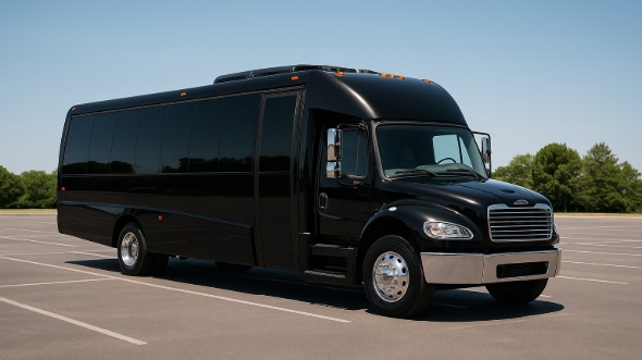 Exterior of Charter Bus Company Fayetteville's 20 Passenger Party Bus in Fayetteville
