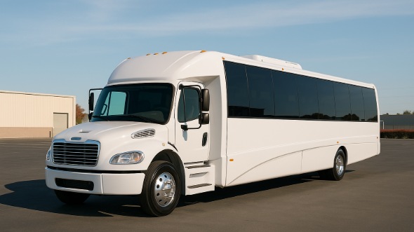 Exterior of Charter Bus Company Wake Forest's 25 Passenger Party Bus in Wake Forest