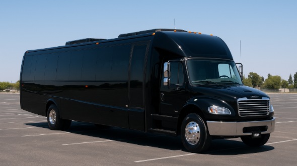 Exterior of Cary Party Bus Company's 28 Passenger Party Bus in Cary