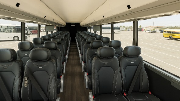 Interior of Charter Bus Company Cary's 30 Passenger Minibus in Cary