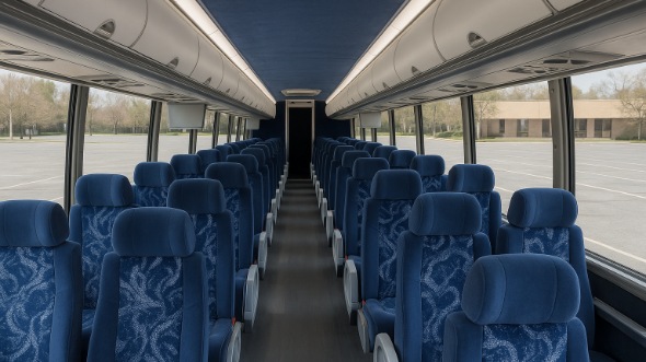 Interior of Charter Bus Company Cary's 40 Passenger Charter Bus in Cary