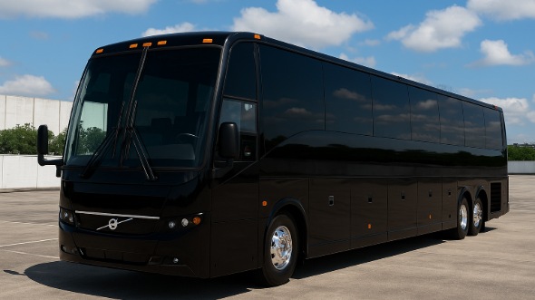 Exterior of Charter Bus Company Apex's 40 Passenger Party Bus in Apex