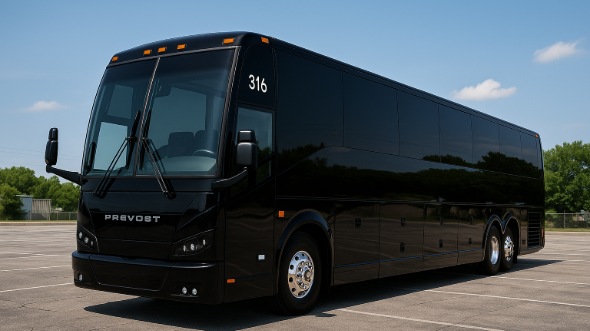 Exterior of Charter Bus Company Cary's 45 Passenger Charter Bus in Cary