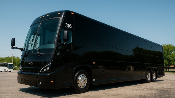 Exterior of Charter Bus Company Cary's 46 Passenger Charter Bus in Cary