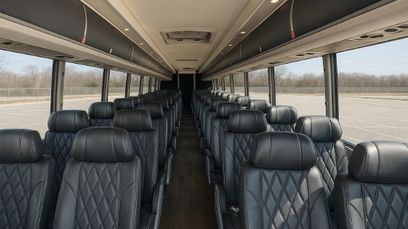 Interior of Charter Bus Company Cary's 46 Passenger Charter Bus in Cary