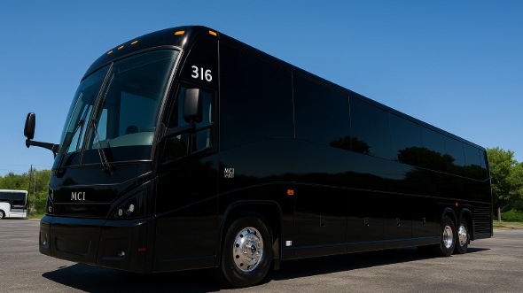 Exterior of Charter Bus Company High Point's 50 Passenger Party Bus in High Point