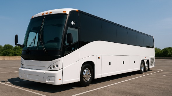 Exterior of Charter Bus Company Cary's ADA Charter Bus in Cary