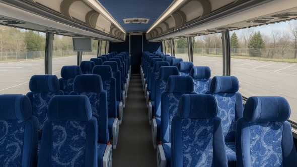 Interior of Charter Bus Company Cary's ADA Charter Bus in Cary