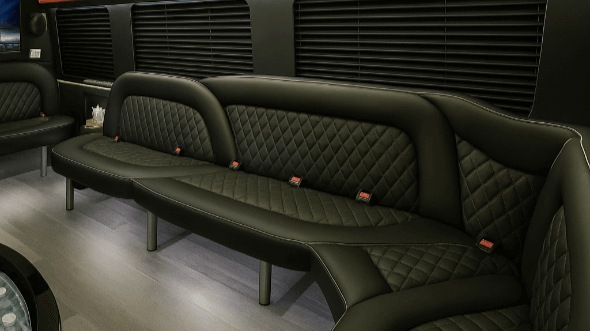 cary 15 passenger party bus interior